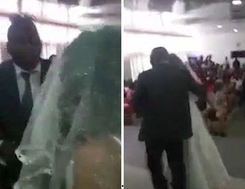 新娘穿婚纱视频吃瓜,这剧情太精彩了！